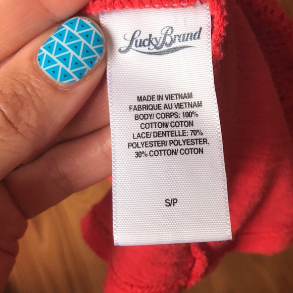 Lucky Brand Orange Knit Tee - Picture 5 of 5